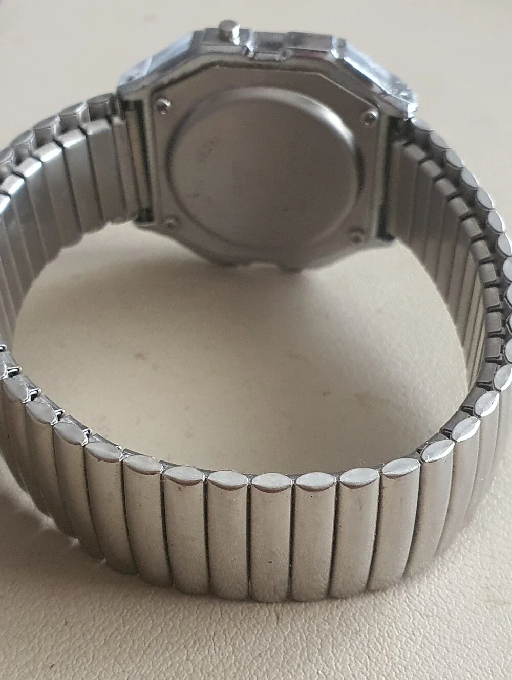10/$20 GEN591 Silver/Black Stainless Steel Digital Alarm Chrono Men's Watch